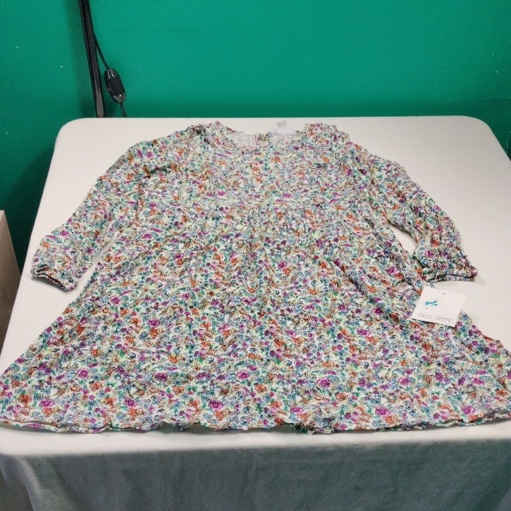 NWT Falls Creek Girls Floral Dress Size XL